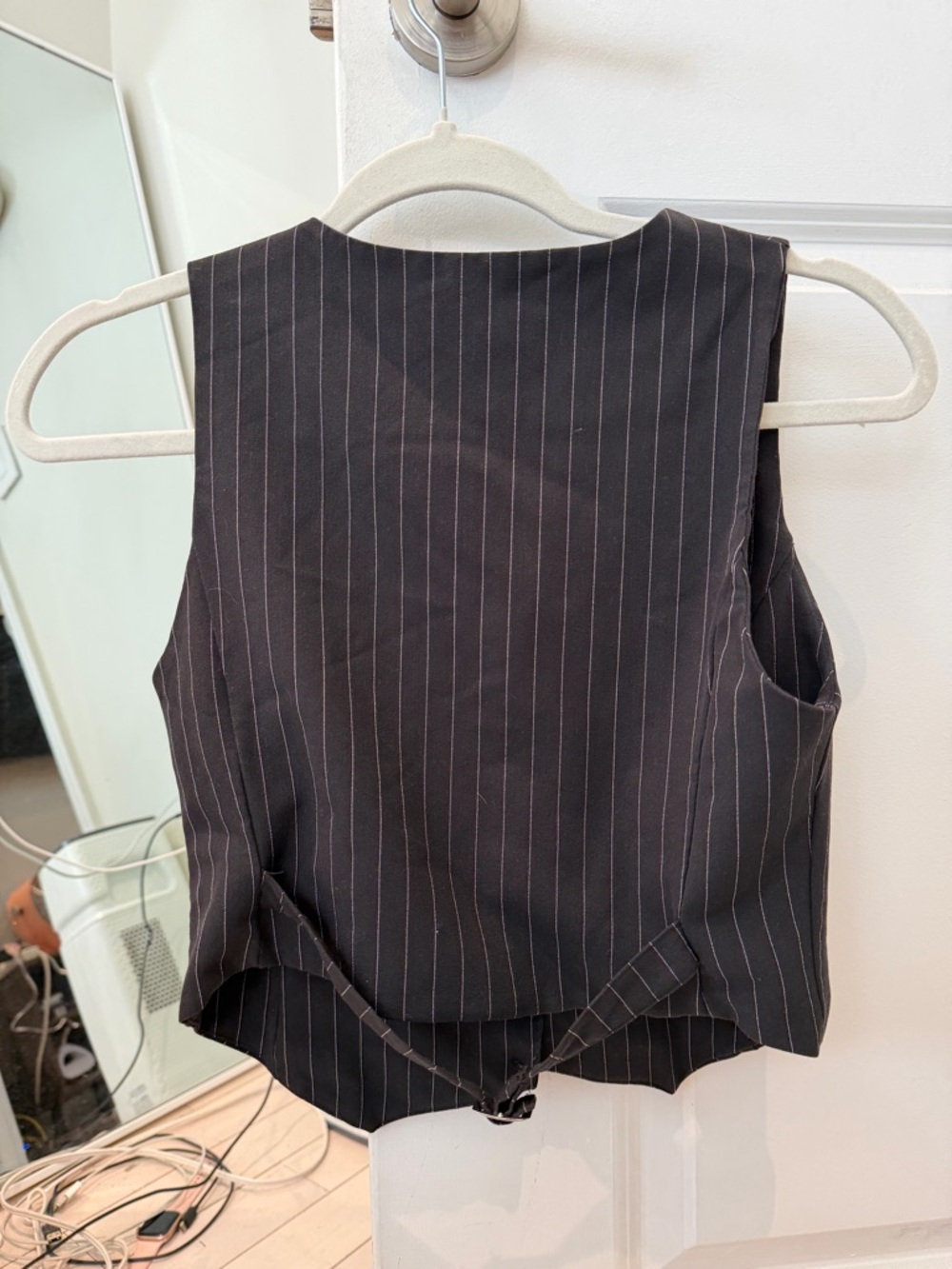 Adika Black Pinstripe Vest - Picture 2 of 3